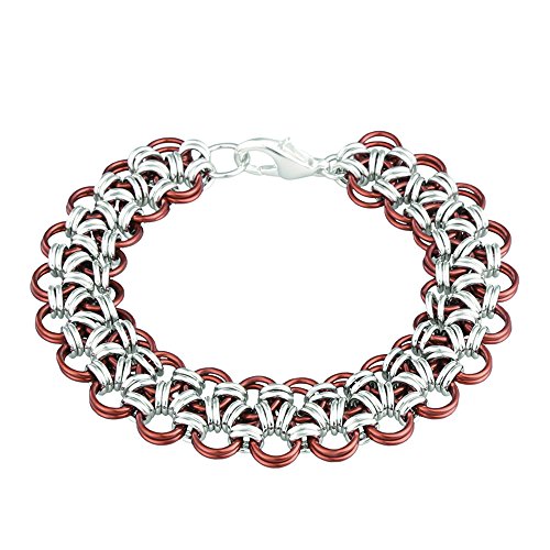Weave Got Maille Japanese Chain Maille Bracelet Kit Lace Henna/Silver