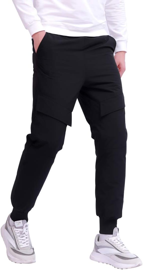 SYOKYO1980SYOKYO Men's Winter Warm Packable Down Pants Compressor Snow Trousers - Black -