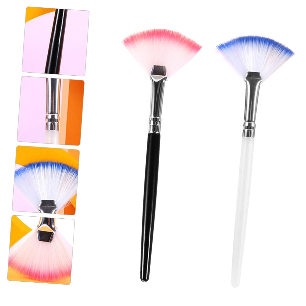 2Pcs Facial Mask Fan Brushes Soft Applicator Tools for Precise Sleeping Mask Application and Gentle Skin Finish