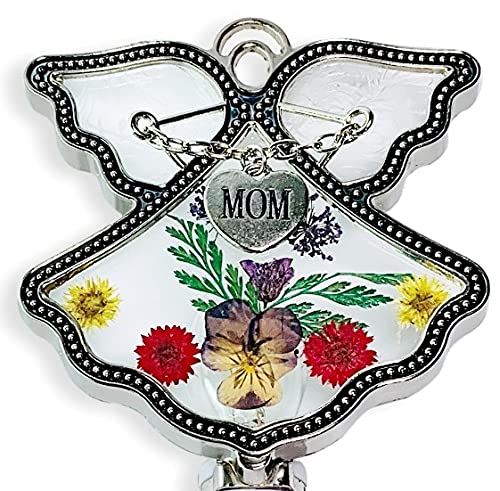 Banberry Designs Mom Angel Nightlight - Pressed Flowers Angel Night Light - Remembrance Gift For A Mother Lost - Guardian Angels #TOP3