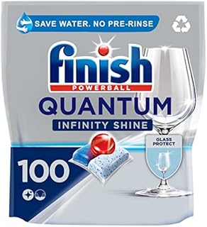 Finish Quantum Infinity Shine Dishwasher Tablets bulk | Scent : REGULAR | Size: Total 100 Dishwasher Tabs |For Deep Clean and Sparkling Shine