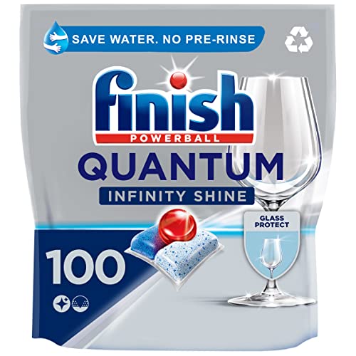Finish Quantum Infinity Shine Dishwasher Tablets Bulk, Scent: Fresh , Size: Total 100 Dishwasher Tabs ,For Sparkling Clean
