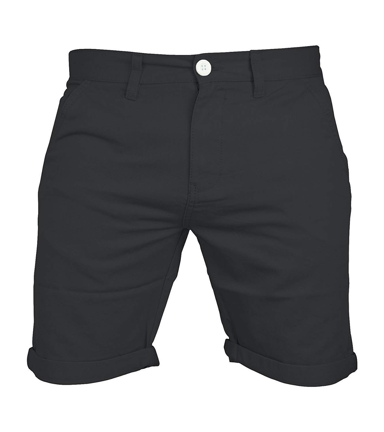 Westace Men's Charcoal Chino Shorts Casual 100% Cotton Cargo Combat 34