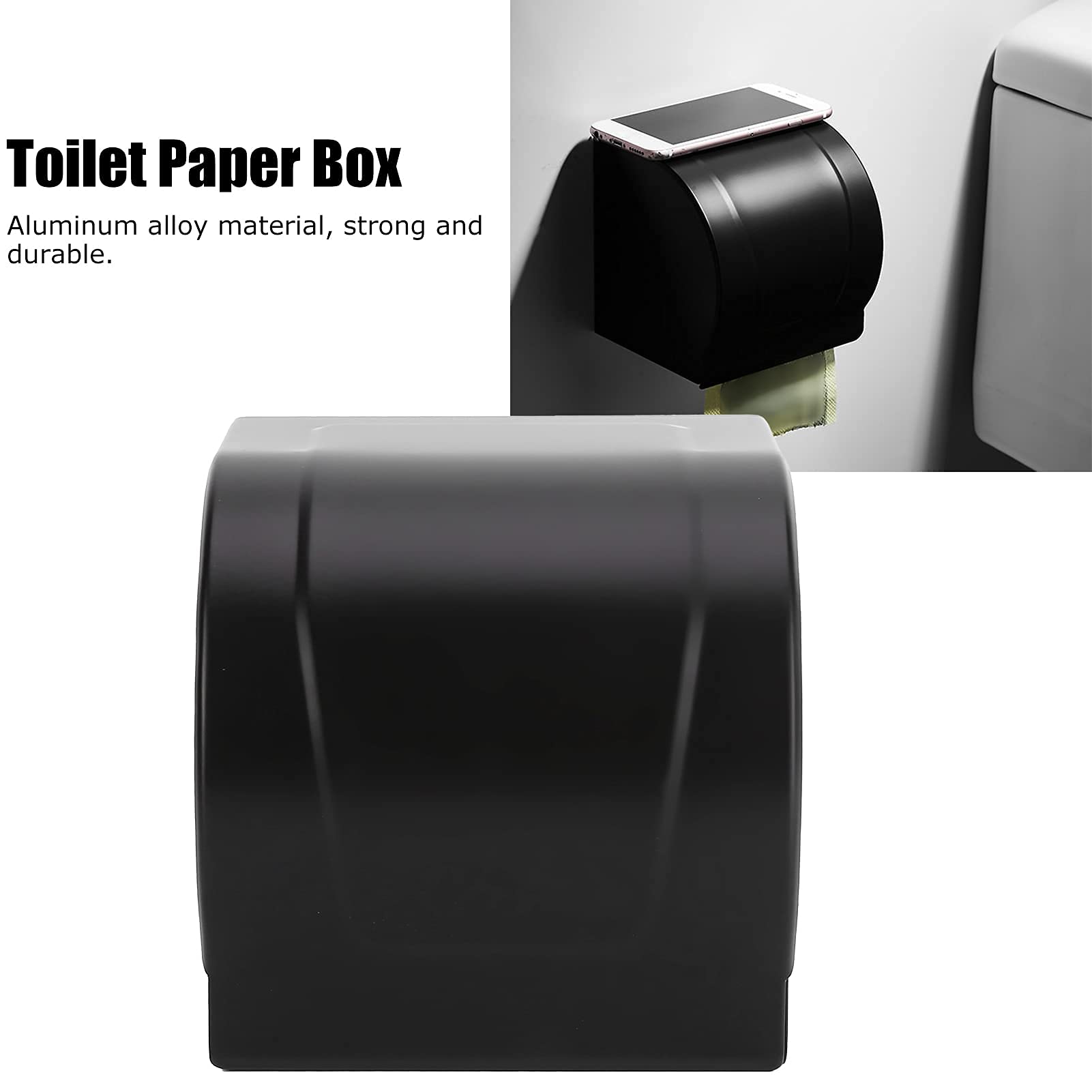 Porte-Papier Toilette Auto-adhésif, Distributeur de Papier Toilette Mural, boîte à mouchoirs en Aluminium Space Porte-Serviettes en Papier pour Salle de Bain