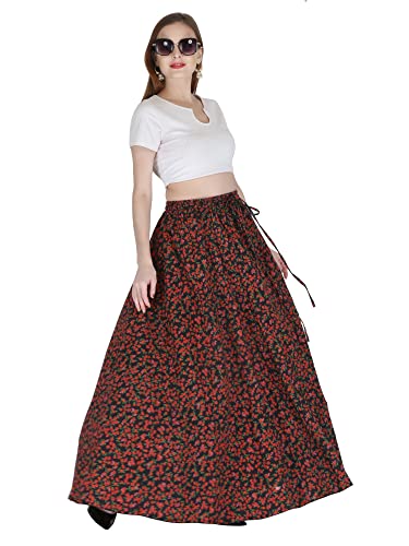 Image of Sttoffa Cotton Printed Women Wear Maxi Long Skirt 40 inch inch Full Length