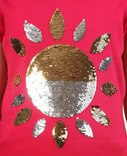 Image of KYDA KIDS Girls Cotton Full Sleeve Sequence and Embroidery Tops - Multicolor (Pack of 1)