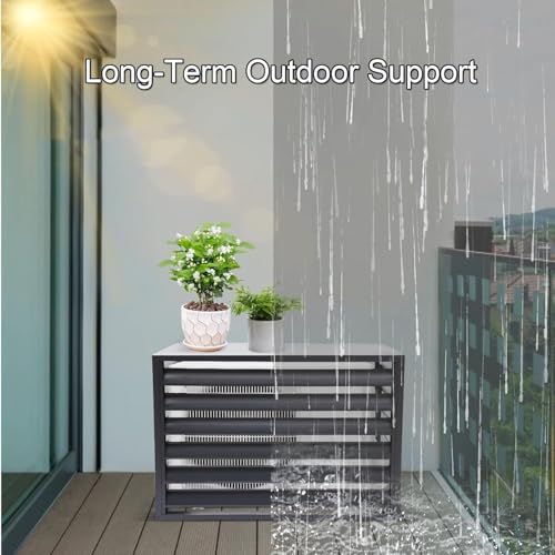 Boîtier de pompe à chaleur extérieur en aluminium blanc de 100cm résistant aux intempéries