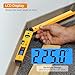 Neoteck 225° 16 inch Digital Angle Finder Aluminum Protractor with LCD Backlight Digital Angle Measuring Tool with Horizontal and Vertical Bubble for Woodworking, Construction, Machinery - Golden