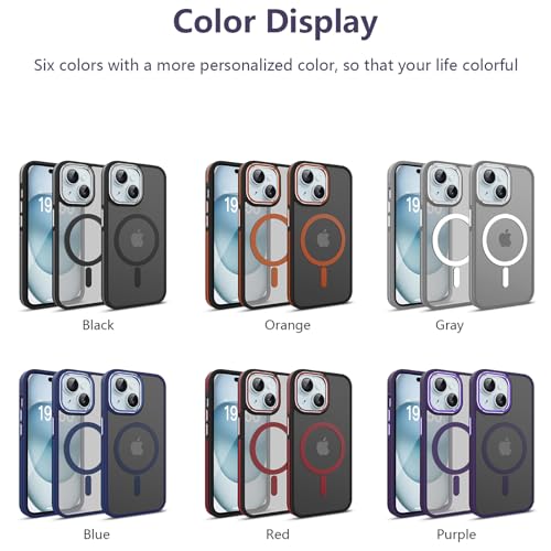 Hitaoyou for iPhone 15 Plus Case, Magnetic Case [MagSafe Compatible] Translucent Matte Shockproof Protective Case Cover for iPhone 15 Plus 6.7 - image 9