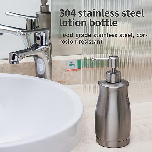 Zebeyima Brushed Stainless Steel Countertop Soap Dispenser Rust And Leak Resistant Hand Soap Pump With Funnel For Kitchen Countertops And Bathroom Dispensers (13.5 Oz/400 Ml)… thumb #5