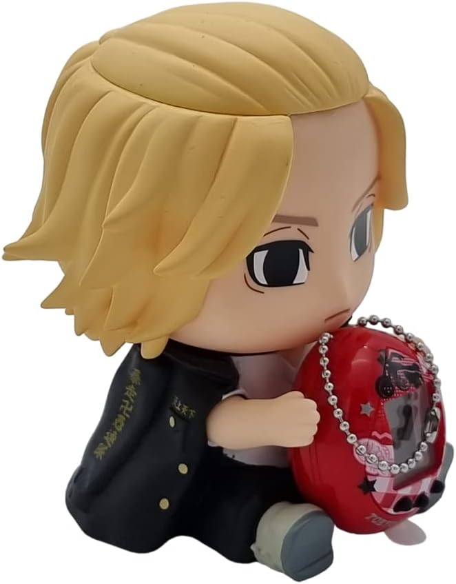 Bandai Tamagotchi Tokyo Revengers Mikey Version with Hugmy Figure | 4 cm Virtual Pet Based on Tokyo Revengers Manga and Anime with Collectable Mikey Hugmy Anime Merch | 90s Kids Toys