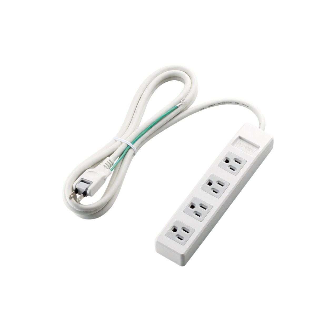 Elecom Power Tap 3 Pin 2.5 m White T – Series , whites