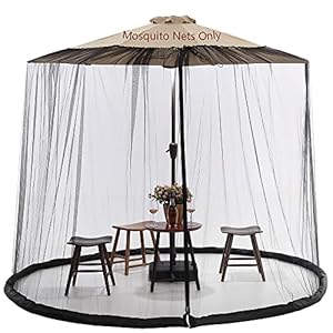9/10 FT Mosquito Net for Patio Umbrella Outdoors Screen Polyester Hanging Tent(Mosquito Net Only)