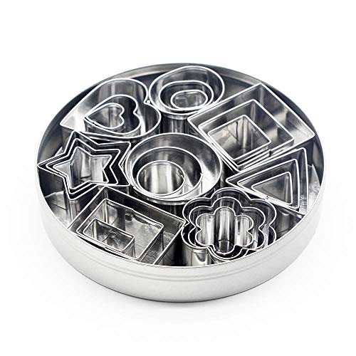 King Gift - Juego de cortadores de galletas, diseño geométrico, 24 unidades