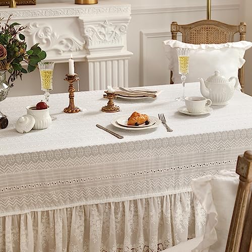 Nappe de table en dentelle rectangulaire 150x240cm chic - 8