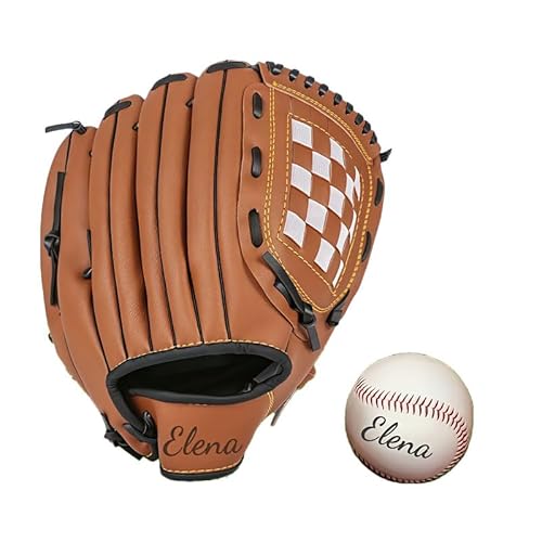 Personalized Leather Baseball Glove & Ball Set