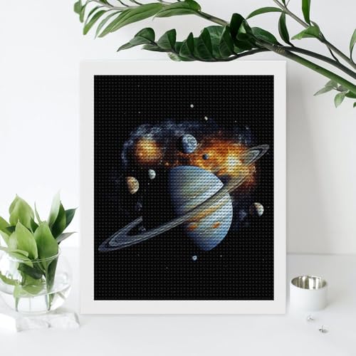 Kit créatif diamant 5D Jupiter idée cadeau déco murale bureau - 4
