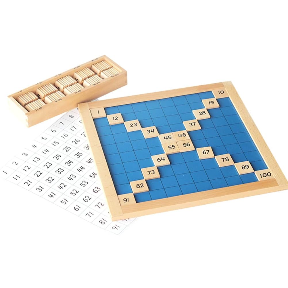 ttnmrc Montessori Hundred Board Wooden Math Toy
