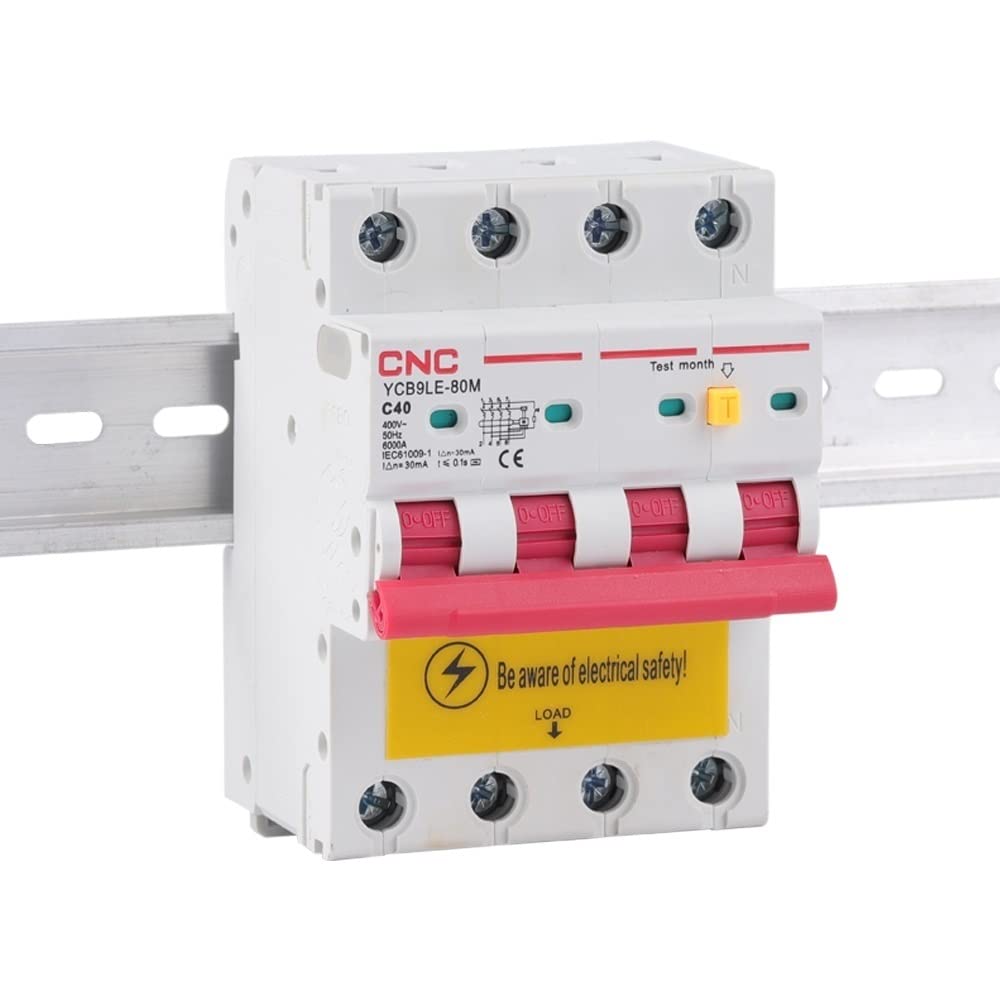 Interruttore Magnetotermico Differenziale Interruttore automatico a corrente residua 4P con protezione da e perdita 230v30mA 6-80A(63A)