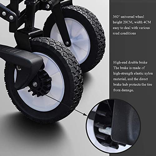 CRBUDY Robuster, zusammenklappbarer Gartenwagen, zusammenklappbarer Bollerwagen, zusammenklappbarer Ziehwagen, Handwagen, Strandwagen, zusammenklappbarer Karren, Wagen, LKW (B) – Bild 4