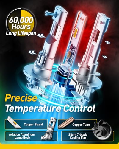 Image of AUXITO Upgraded H11B Bulb, 3000K Amber Yellow 9X Increased Brightness, Precision 1:1 Mini Design, Simple Plug Play Installation, Stable Illumination, 99% Vehicles Supported, Pack of 2