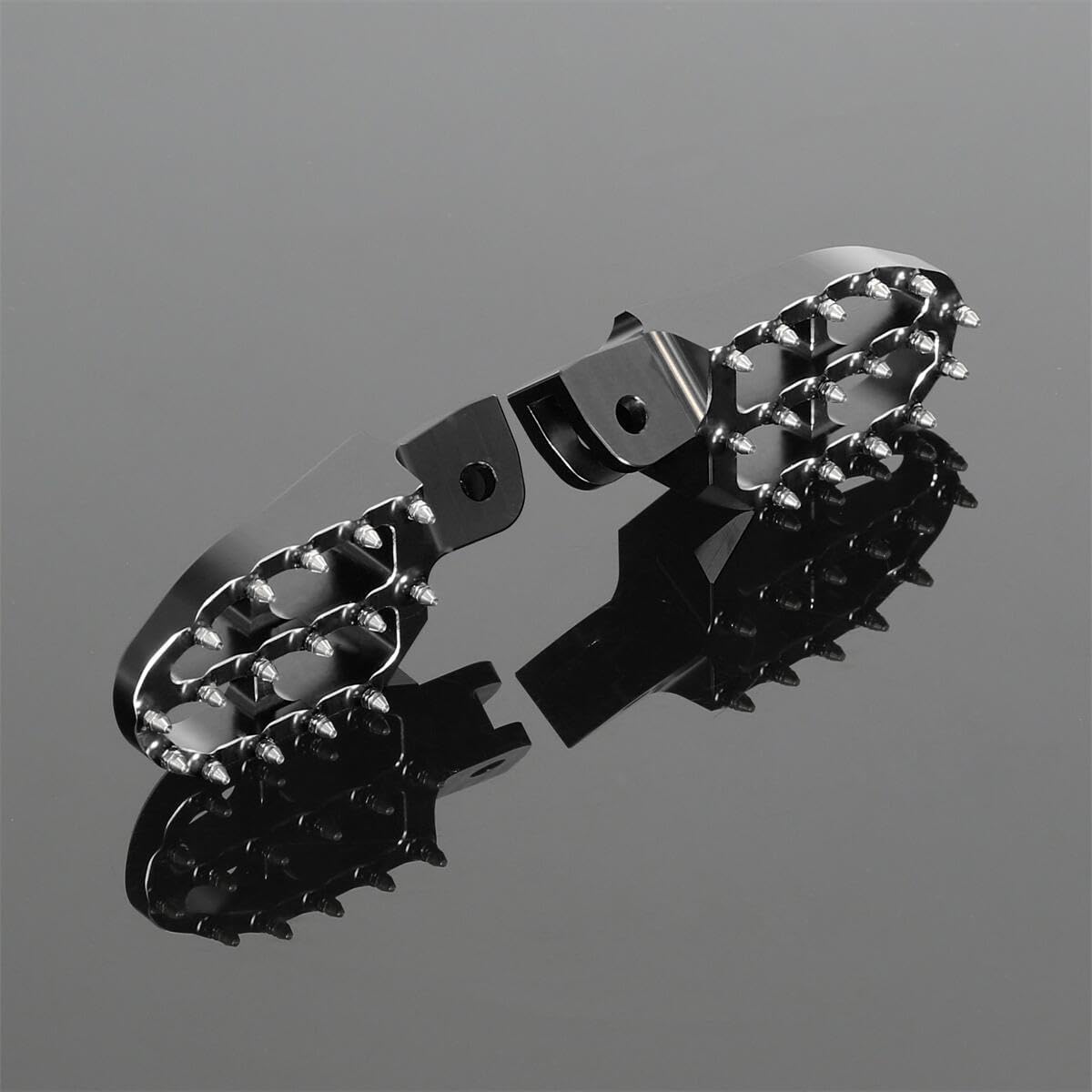 3D CNC Spiked Front Footrest Foot Pegs Compatible with Grom MSX 125 2014-2025 /Monkey 125 2018-2025 Off-Road Motorcycle Accessories Foot Rests Pegs Pedals (2) (Black)