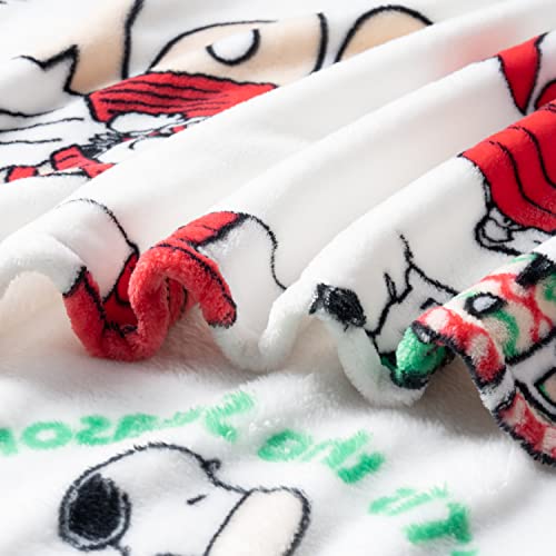 Image of Berkshire Blanket Peanuts VelvetLoft Cute Character Snoopy Plush Throw Blanket,Peanuts Snowy Scene,Throw 55 in x 70 in (Official Peanuts Product)