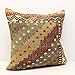 Kilimwarehouse Throw Handmade Pillow Cover 20x20 inch (50x50 cm) Modern Design Large Kilim Pillow Cover