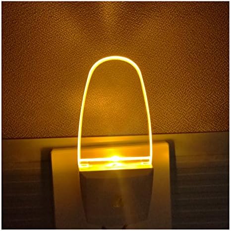 GREENIC Plug in LED Night Light 2 Pack Dusk to Dawn Sensor for Bedroom, Bathroom, Kitchen, Hallway, Yellow