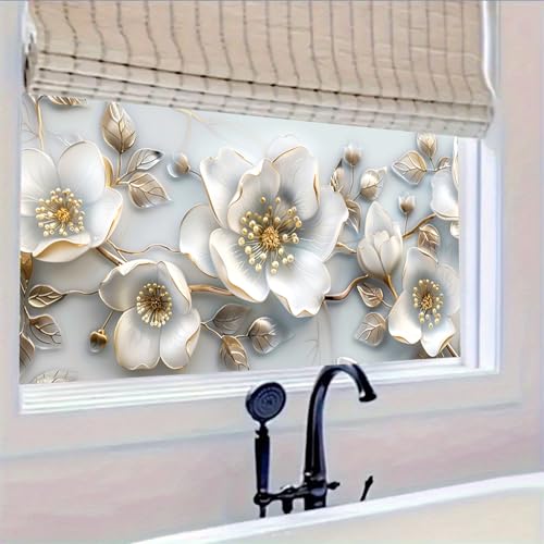 Película decorativa para ventana flores 39.3x17.7 pulgadas miniatura 5