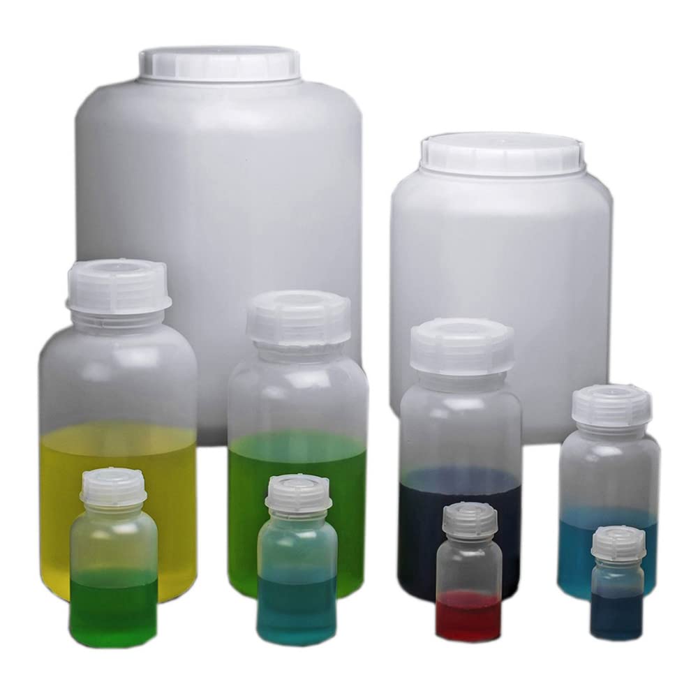 Bel-Art Products F10906-0200 Wide Mouth Round Bottles, 200 mL (Pack of 12)