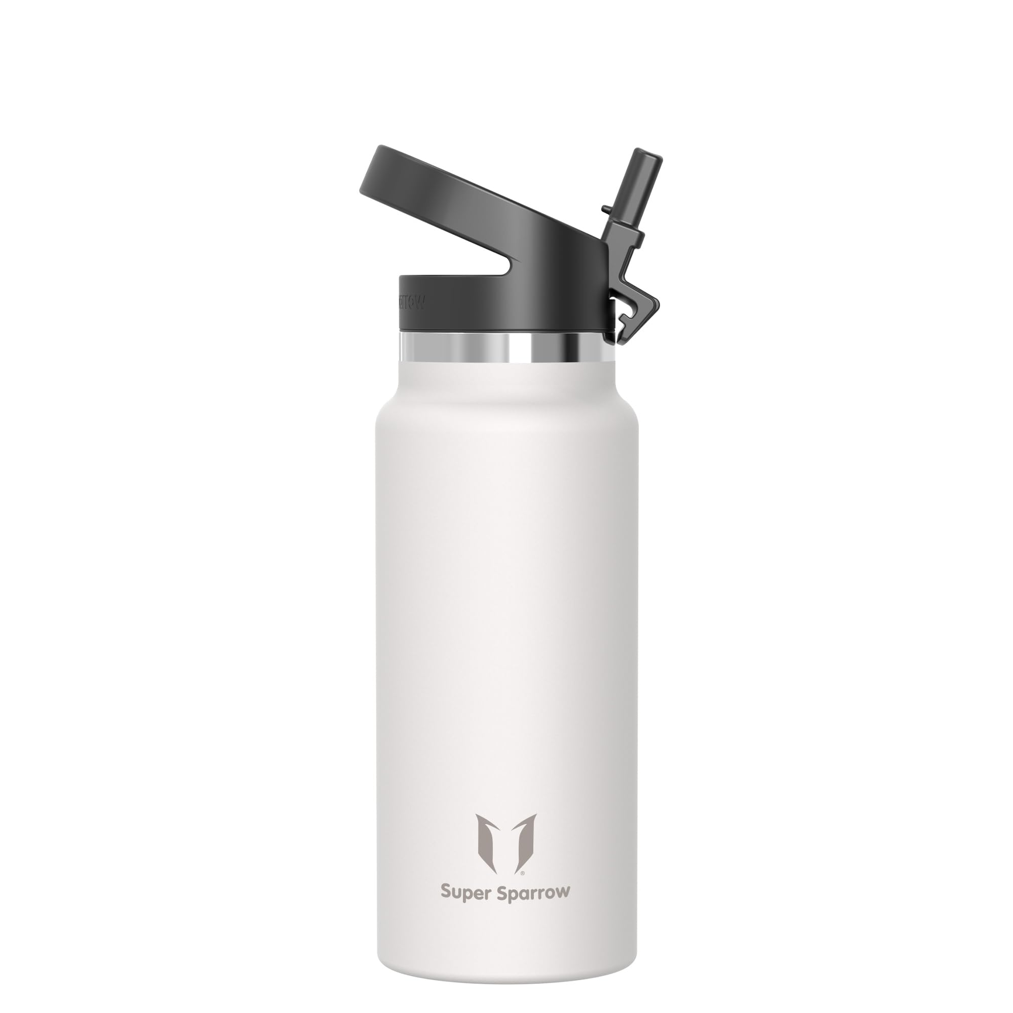 Super Sparrow Borraccia Termica - 500ml, 750ml, 1000ml, 1.2L, 1.5L- SwivelSip Inox Bottiglia - Senza BPA Borracce Termiche, Borraccia Ergonomica per Bambini, Sportiva, Bici, Campeggio, Palestra