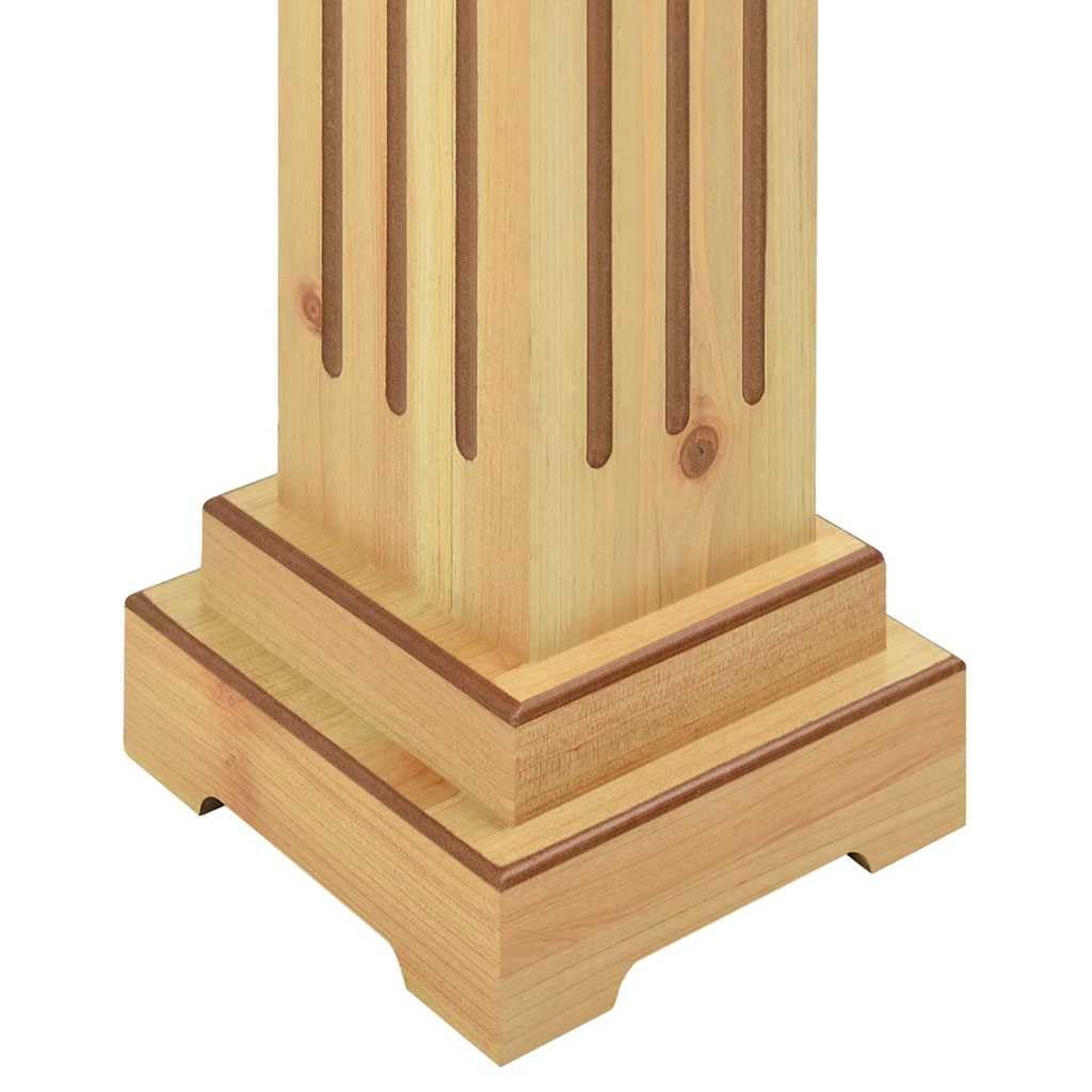 Classico supporto per piante a colonna, in legno chiaro, 17 x 17 x 66 cm | Struttura in MDF, stabile, facile da pulire, per camera da letto, soggiorno, terrazza