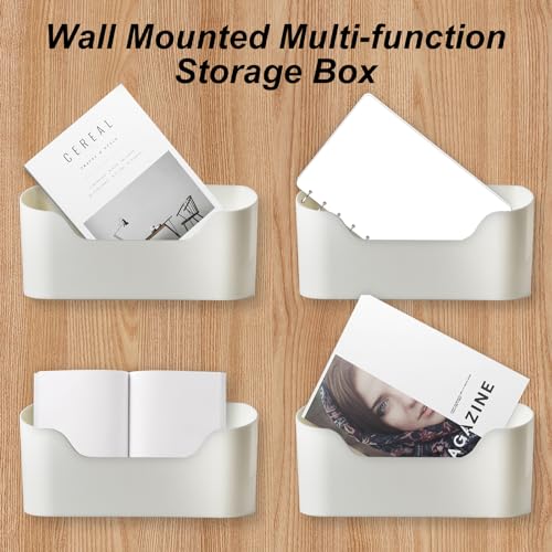 Miniatura 4 de Wanglaowu Organizador Autoadhesivo Para Puertas De Armario, Conjunto De 2, Caja De Almacenamiento Montada En La Pared Para Puerta De Armario De Cocina, Nevera, Cuarto De Baño, Cestas Organizadoras.