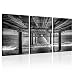 Kreative Arts - Under The PIER Premium Canvas Art Print Black and White Large Seascape Wall Art Deco Canvas Picture Stretched on Wooden Frame as Modern Gallery Artwork
