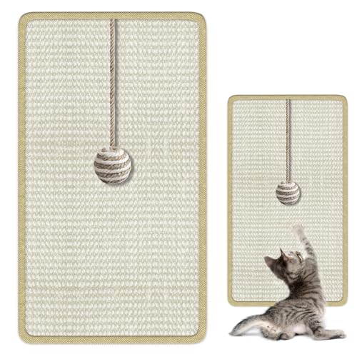 Image of Cat Scratching Mats and Hanging Balls, Cat Nail File Scratcher Supplies, Will Not Damage Furniture Paw-Friendly, Can File Nails Can Be Installed on Floor Door Wall Glass