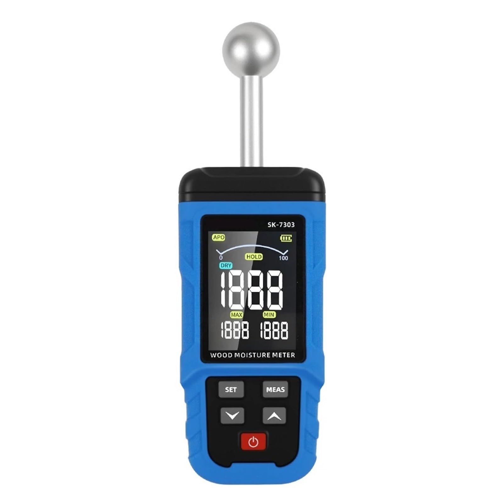 Seveqis One Color Moisture Meter, Digital Wood Moisture Meter Non-Contact Hygrometer Timber Damp Detector Lcd Screen Wall Floor Humidity Tester
