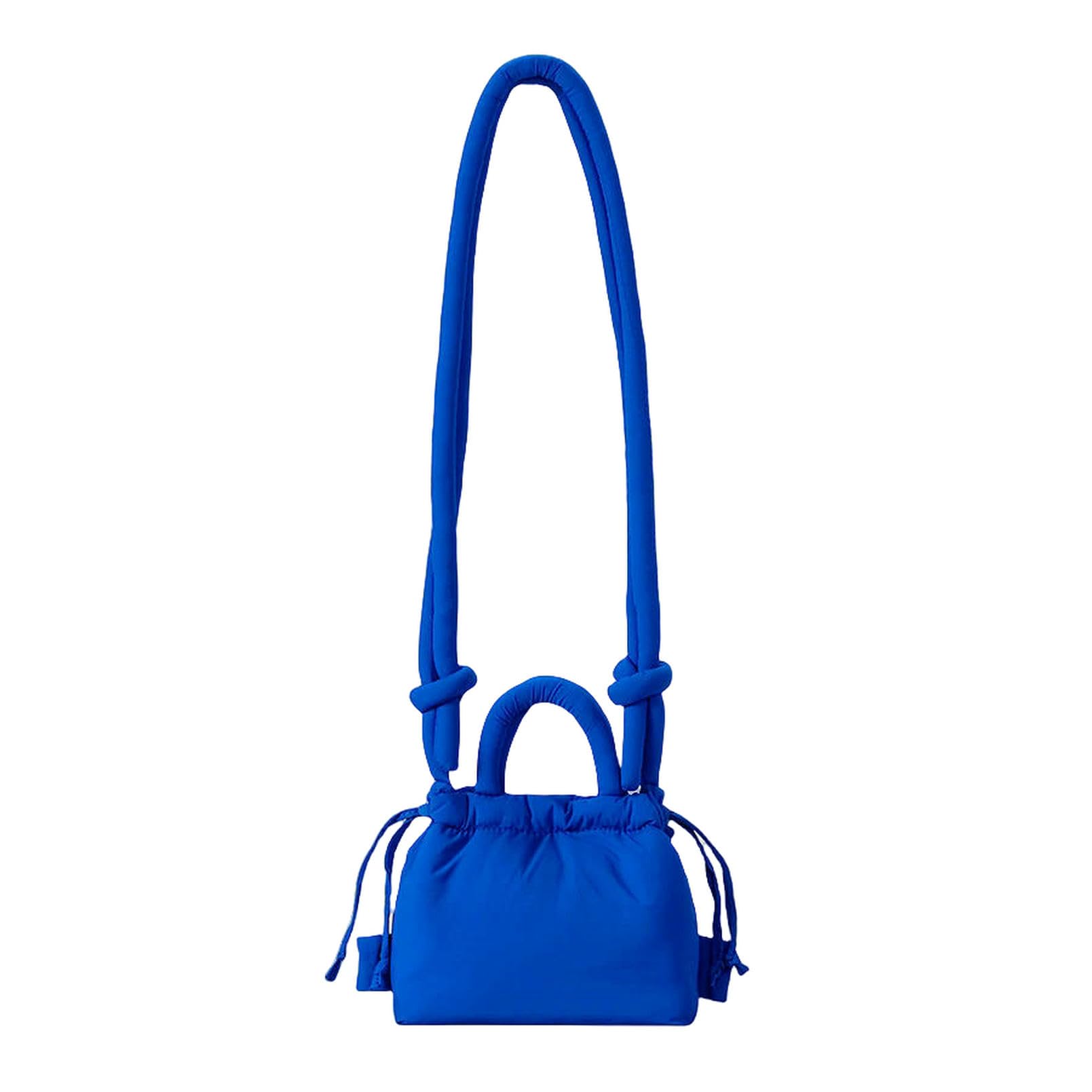 Borsa a Mano Donna Piccola per Bottino Imbottito da Imbottita Sacchetti di Nylon Down Cotone Crossbody Borse Mini Lady Borse-Nero