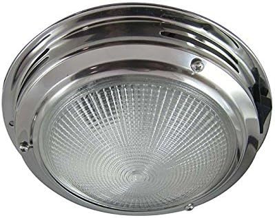 White Water Stainless Dome Light with Rocker Switch