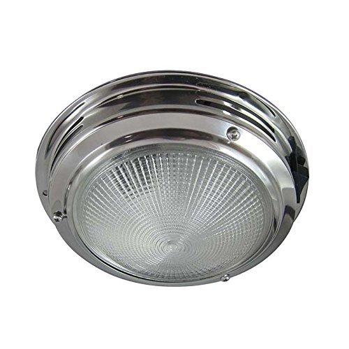 White Water Stainless Dome Light with Rocker Switch (2124S - 6-7/8