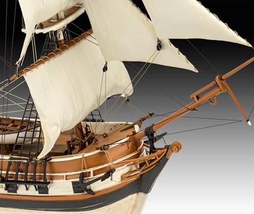 Revell Modellbau, H.M.S. Beagle, Bausatz, Maßstab 1:96, 178 Teile, Bastelset ab 13 Jahren, Detailgetreues Modell, Segelschiff, Authentische Nachbildung