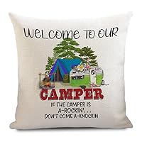 ZNGFON Federa Per Cuscino Con Scritta Welcome To Our Porch