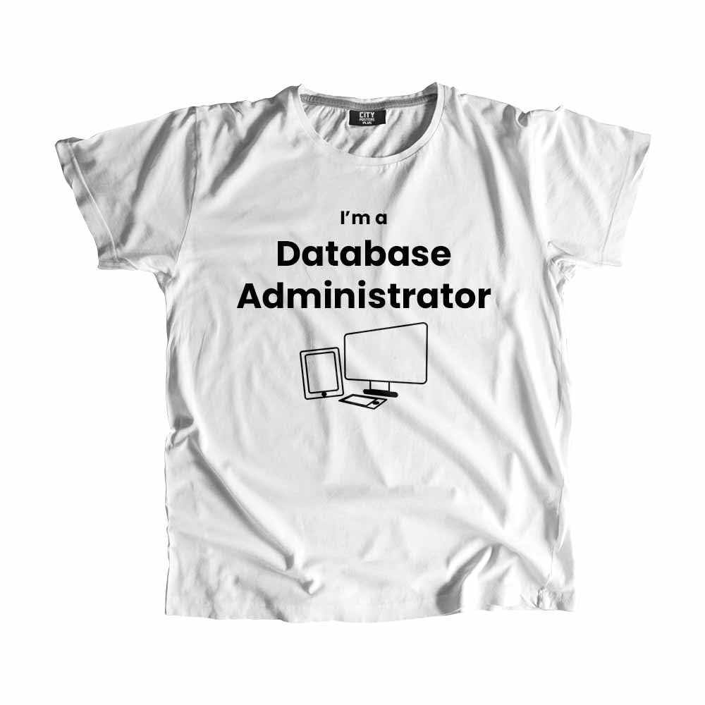 T-shirt Database Administrator blanc unisexe en coton confortable - 3