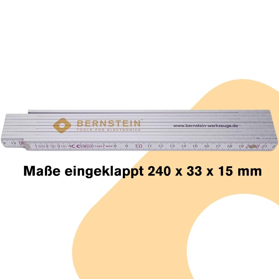 Bernstein Werkzeug GmbH, 7-502, Righello Bernstein Tool, legno, 2m