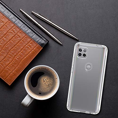 Amenq Motorola One 5G Ace Phone Case, Xt2113-2 Case, Moto One 5G Ace Case With Tempered Glass Screen Protector, Clear Shockproof With Tpu Bumper And Hard Protective Pc Front Case #TOP5