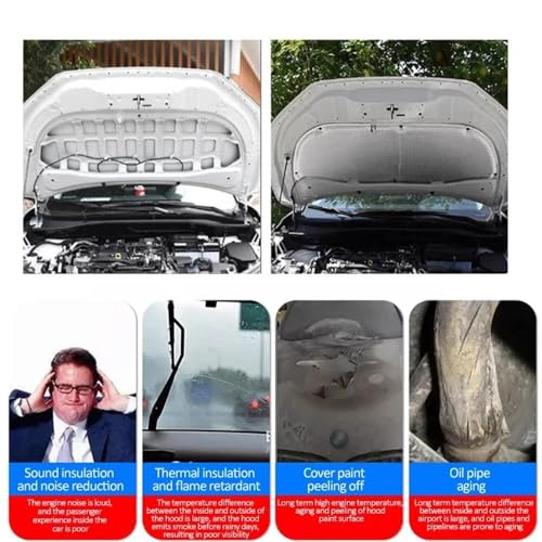 Tapis protection capot Kia Spectra isolant phonique pour longs trajets - 7