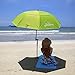 Dekero 7.2ft Windproof Beach Umbrella,UV Protection Portable Umbrella with Sand Anchor,Tilt Aluminum Pole, Carry Bag for Beach Patio Garden Outdoor Fishing
