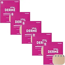 Curativo Hidrocoloide Extrafino Vitalderme 10cmx10cm | Kit com 5 Unidades