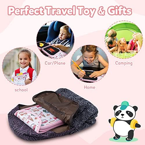 Erasable Doodle Books, Double-Sided Kids' Drawing Writing Boards with 12 Coloring Pens, Portable Early Learning Drawing Pad Travel Toys Birthday Gifts for 3-8 Year Old Boys Girls 5 51WHpms1h2L. AC