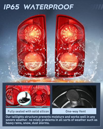 Image of Nilight Taillight Assembly Compatible with 2007 2008 Dodge Ram 1500